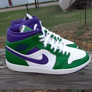 Men's Nike Air Jordan Incredible Hulk (Purple And Green) Size 10.5